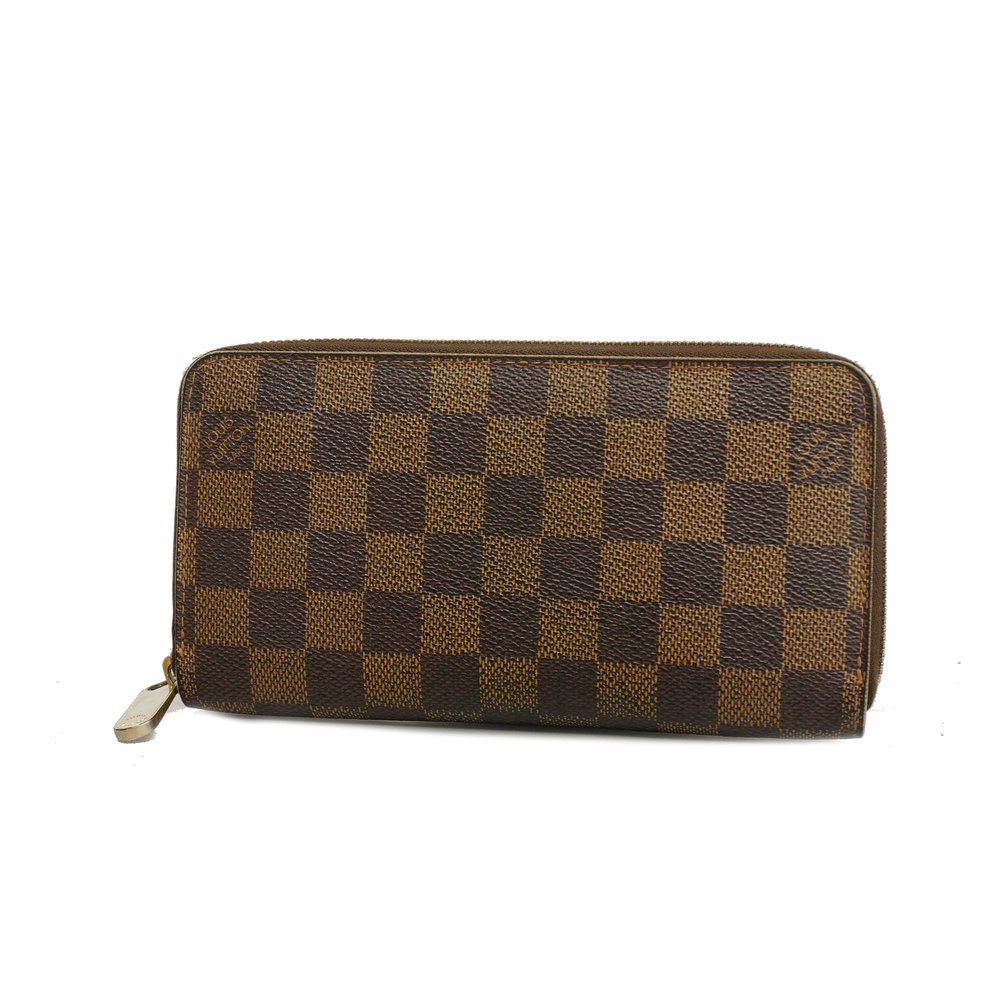 Auth Louis Vuitton Damier Ebene Zippy Wallet Women's Long Wallet (bi-fold)